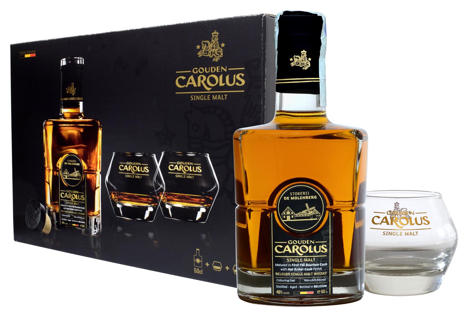 GIFT BELGIAN WHISKY GOUDEN CAROLUS