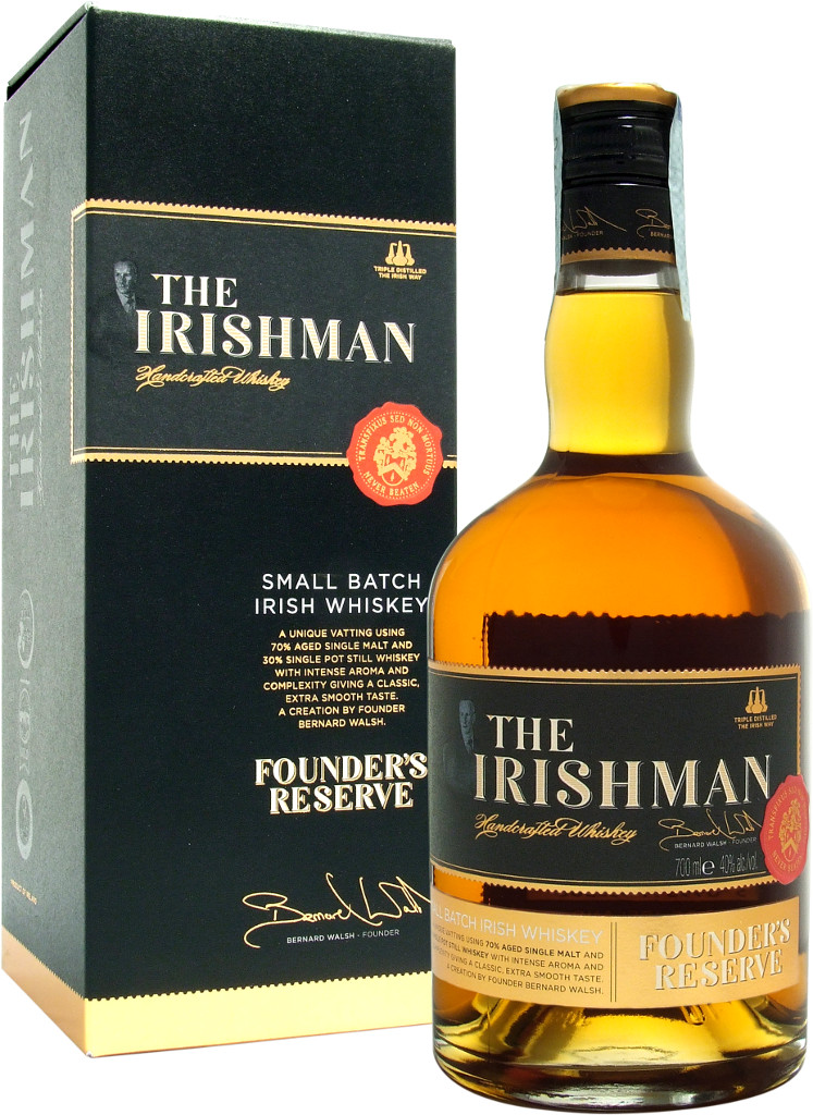 IRISH WHISKEY THE IRISHMAN FOUNDER'S RESERVE