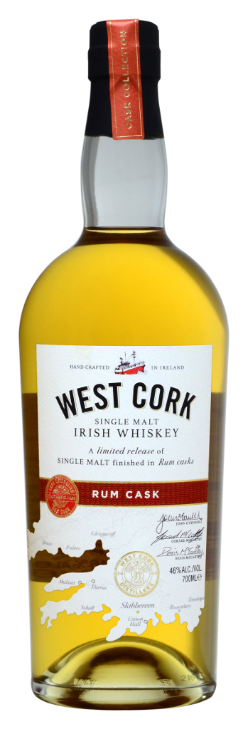 IRISH WHISKEY WEST CORK RUM CASK