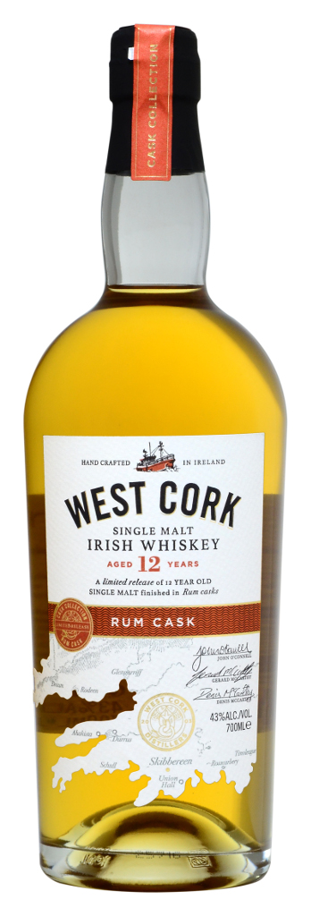 IRISH WHISKEY WEST CORK RUM CASK  12 Y.O.