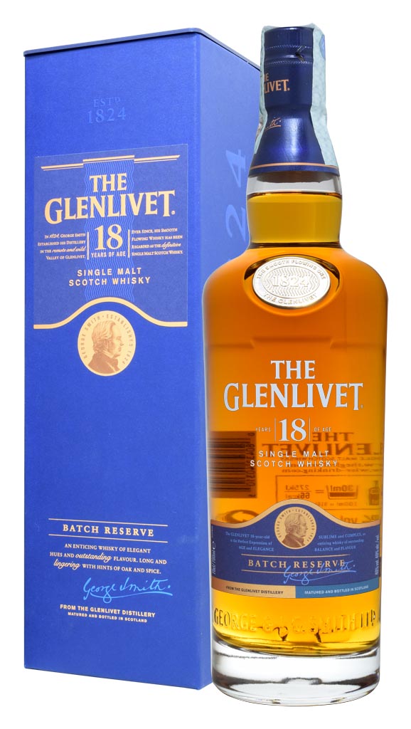 SCOTCH WHISKY THE GLENLIVET  18 Y.O.